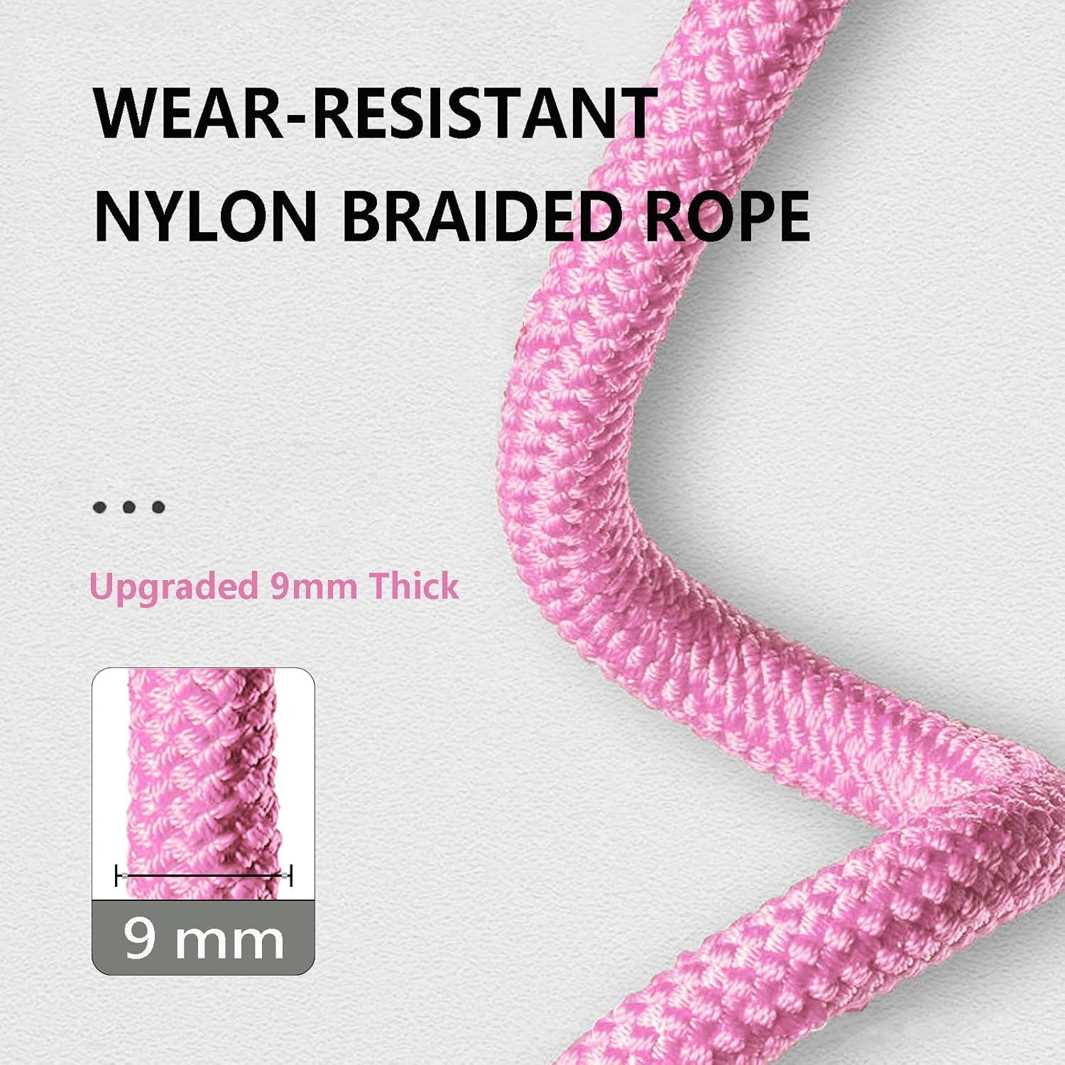 Cuerda de Salto Ajustable FitColt Rosa con Peso y Mango de Espuma