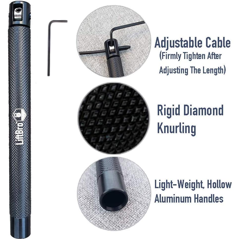 Cuerda de Salto Ajustable LiftBro 3.05m para Fitness y Boxeo