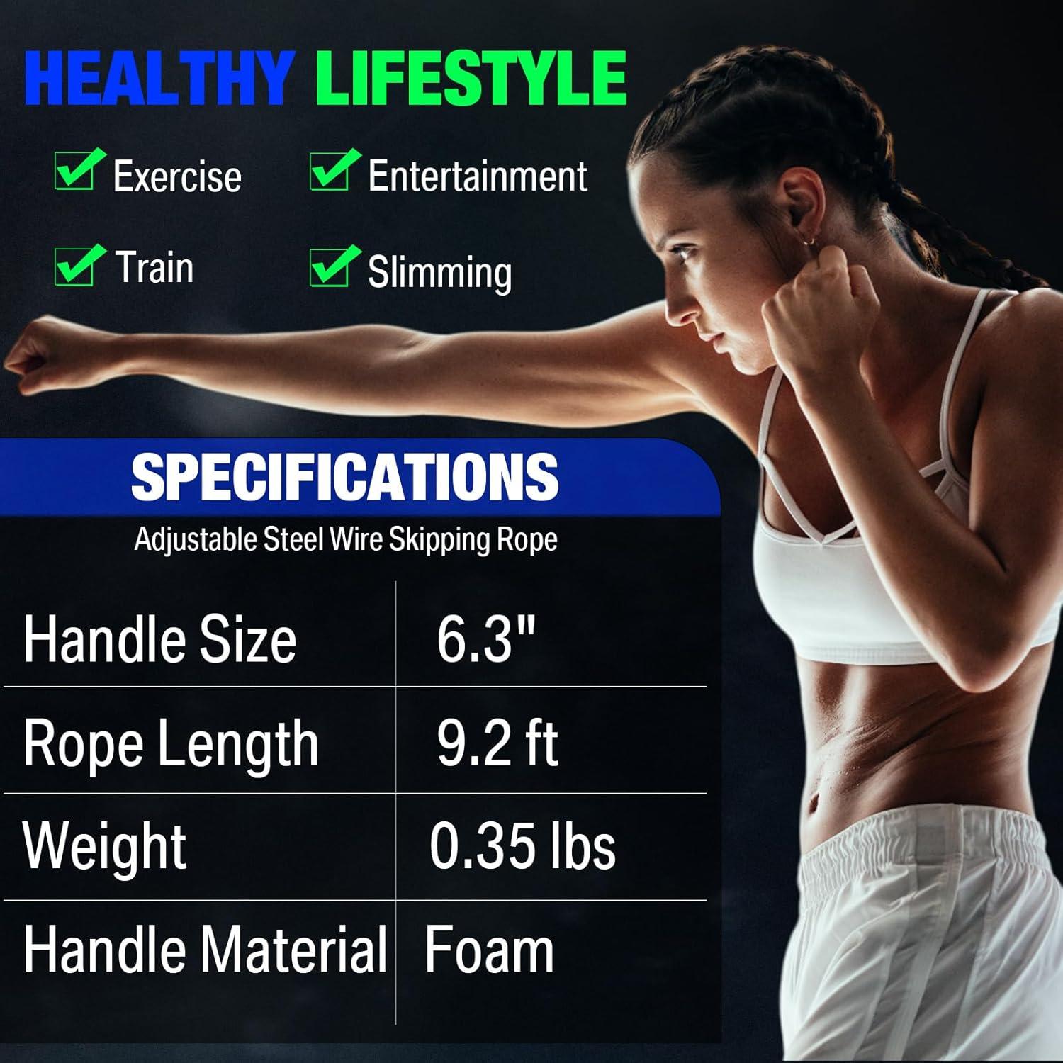 Cuerdas de Salto Ajustables HyDren - 24 Piezas para Fitness