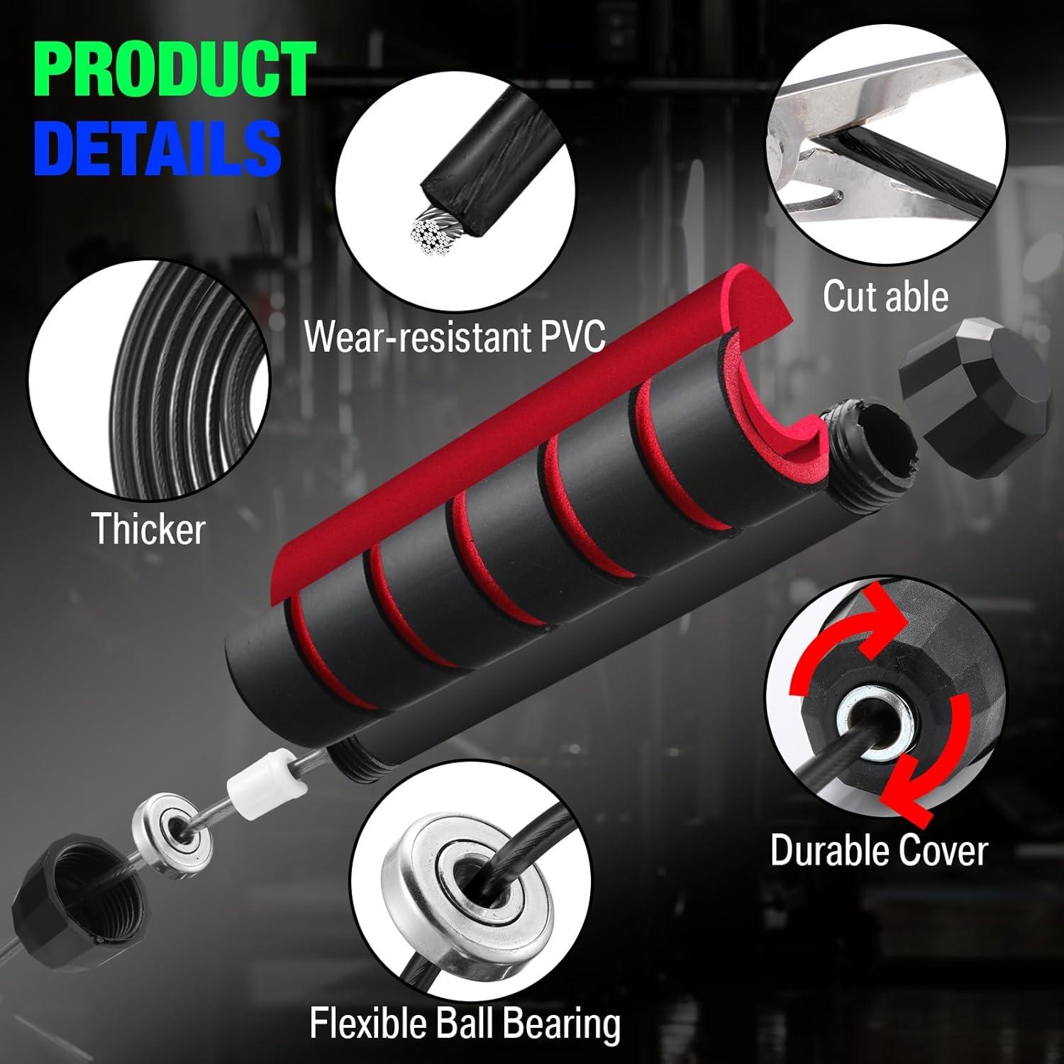 Cuerdas de Salto Ajustables HyDren - 24 Piezas para Fitness