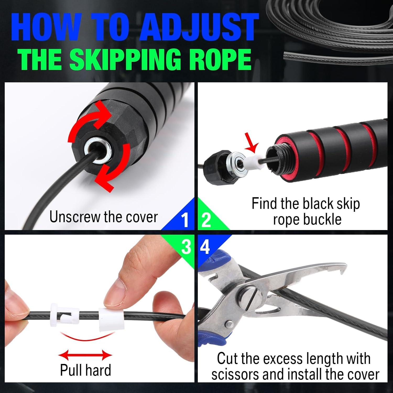 Cuerdas de Salto Ajustables HyDren - 24 Piezas para Fitness