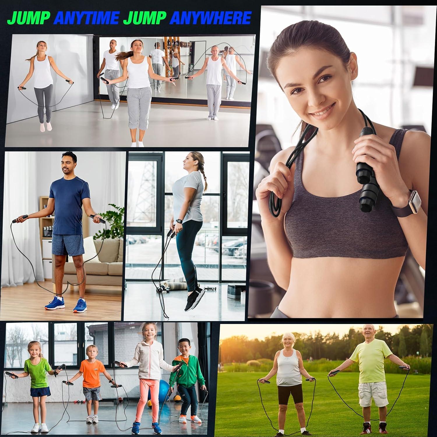 Cuerdas de Salto Ajustables HyDren - 24 Piezas para Fitness