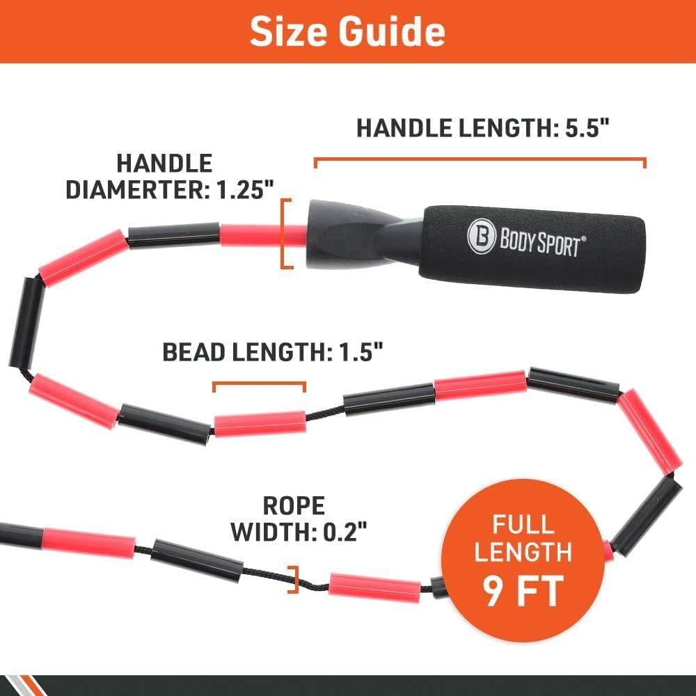 Cuerda de Salto BodySport ZZR184 2.74m - Mangos de Espuma