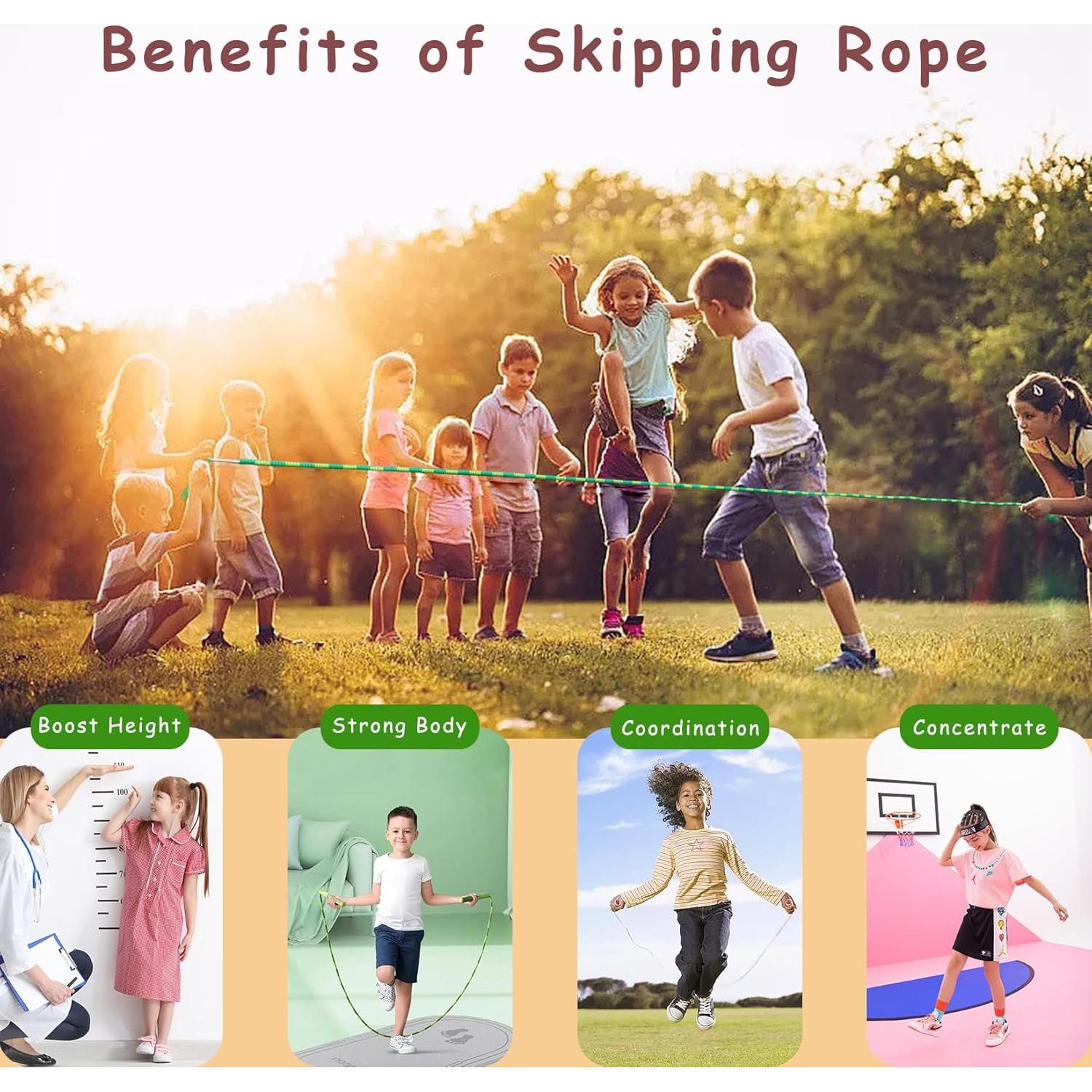 Cuerda de Saltar Ajustable TYSISKNO para Niños y Adultos