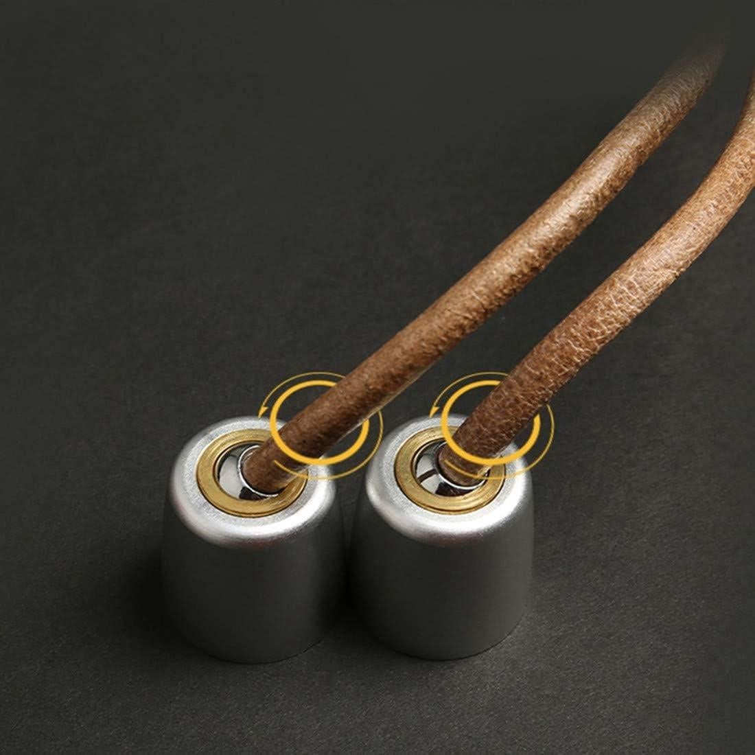 Cuerda de Saltar Ajustable ZLLJH de Cuero y Madera 3m