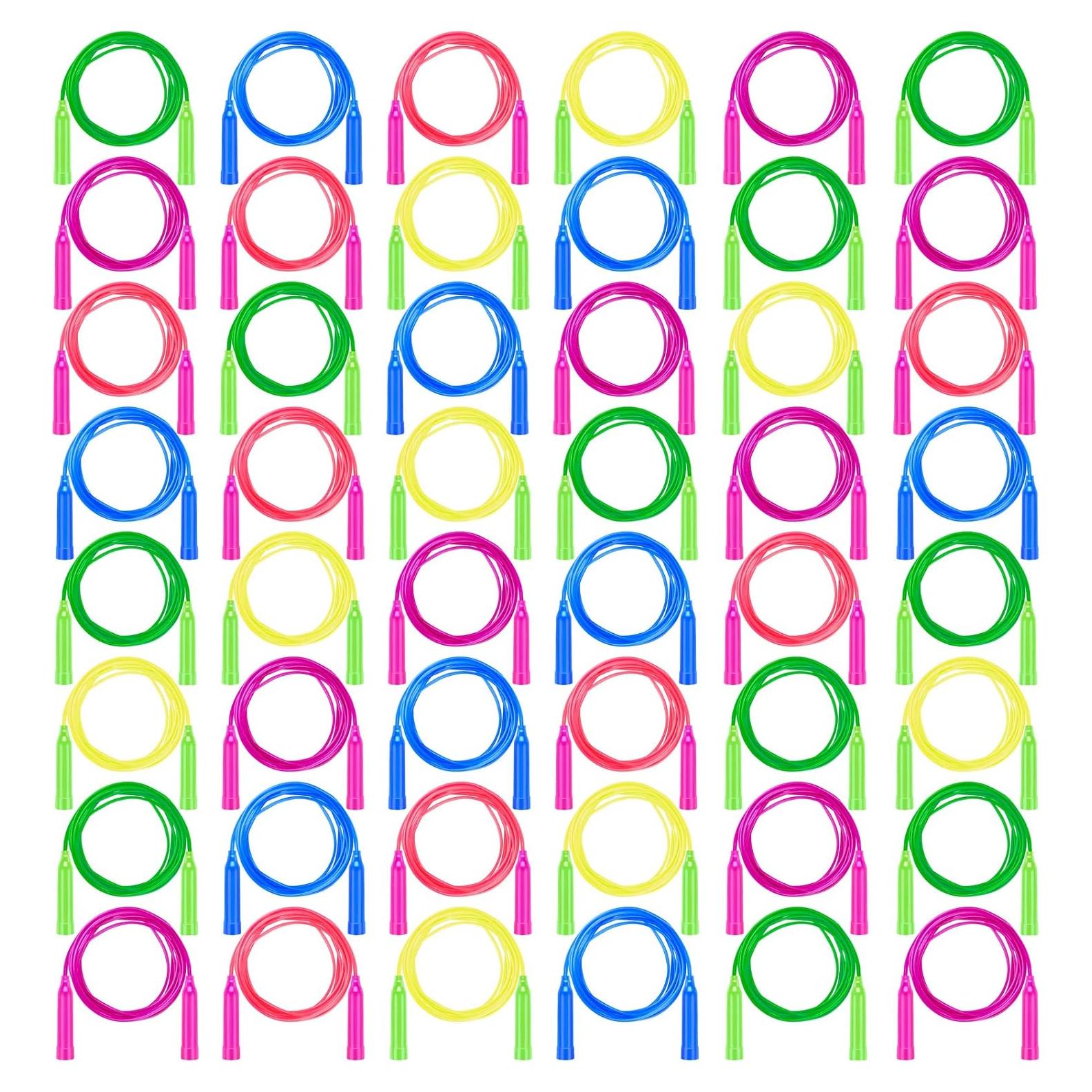 Cuerdas para Saltar Coloridas Aneco 48 Piezas 2.24m Ajustables