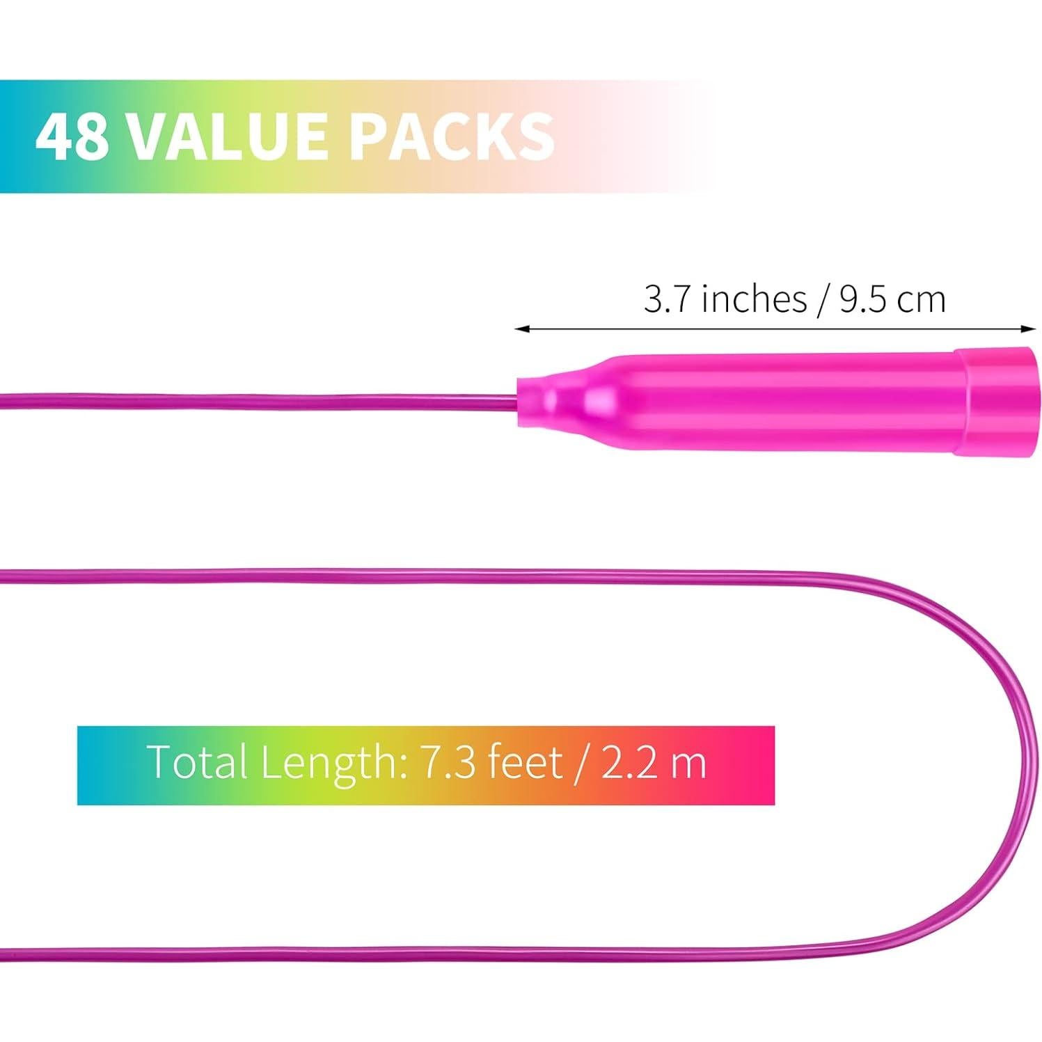 Cuerdas para Saltar Coloridas Aneco 48 Piezas 2.24m Ajustables