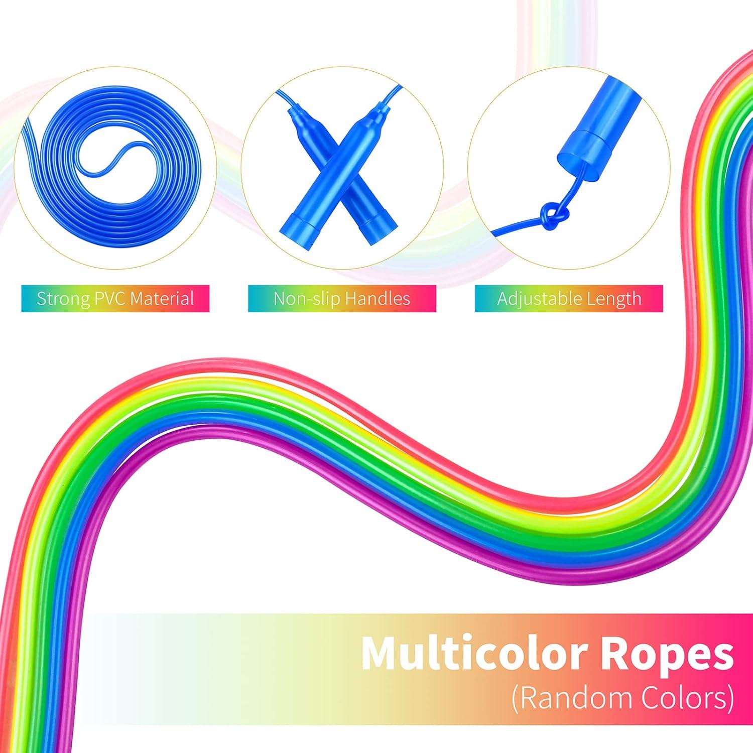 Cuerdas para Saltar Coloridas Aneco 48 Piezas 2.24m Ajustables