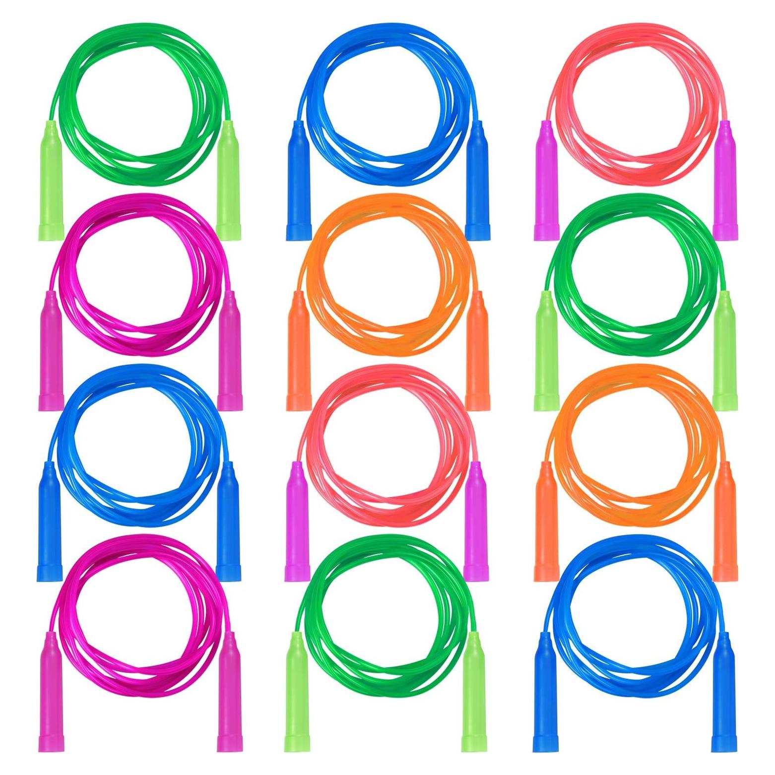 Cuerdas de Saltar Coloridas Aneco - Paquete de 12 Unidades 2.2m