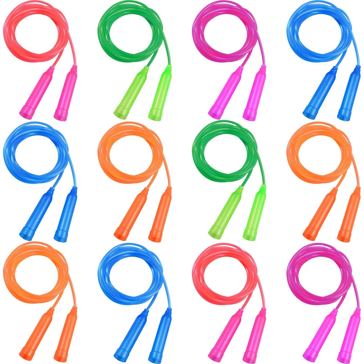 Cuerdas de Saltar Coloridas Aneco - Paquete de 12 Unidades 2.2m