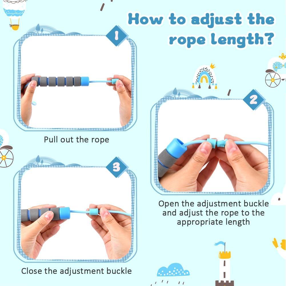 Cuerda de saltar ajustable flintronic 260 cm para niños