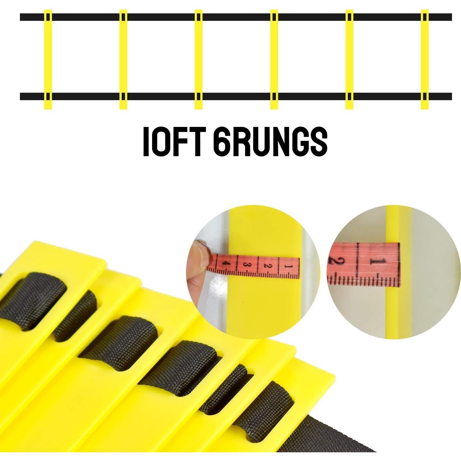 Escalera de Agilidad TNZMART 10FT (3.05m) con Bolsa de Transporte