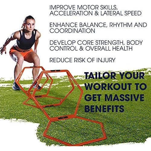 Anillos de Agilidad Hexagonales Yes4All U99M - 6 Unidades Naranja