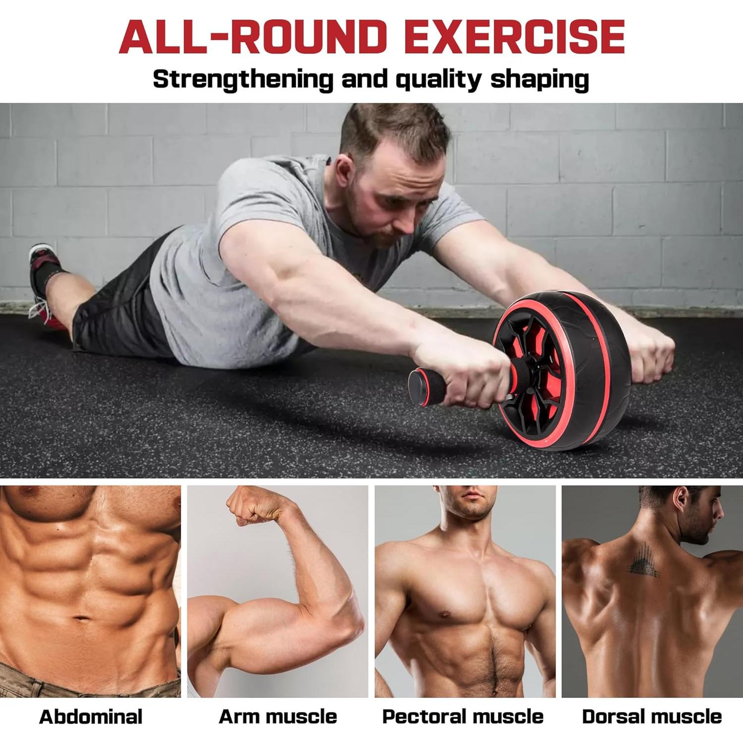 Rueda de Abdominales JHYSHAN Ancha y Silenciosa para Fitness