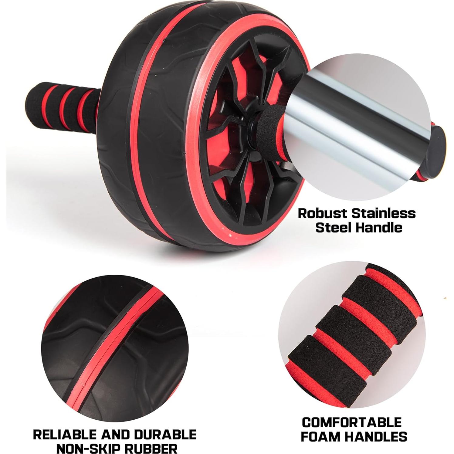 Rueda de Abdominales JHYSHAN Ancha y Silenciosa para Fitness