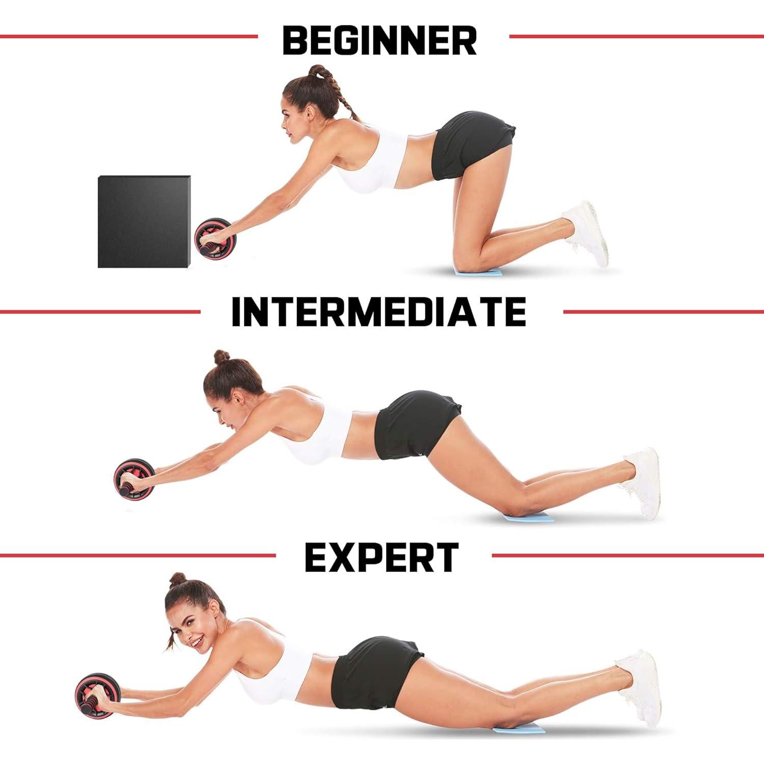 Rueda de Abdominales JHYSHAN Ancha y Silenciosa para Fitness