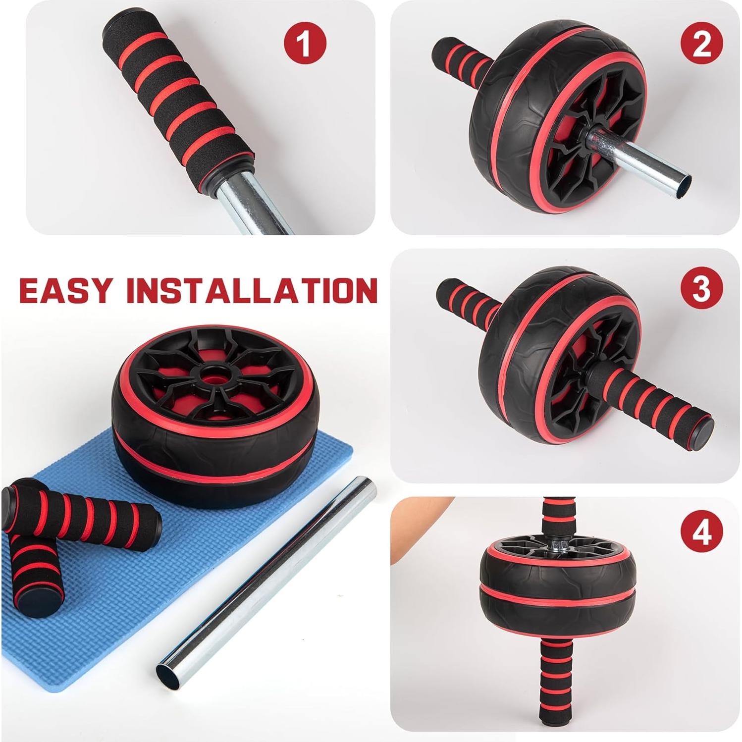 Rueda de Abdominales JHYSHAN Ancha y Silenciosa para Fitness