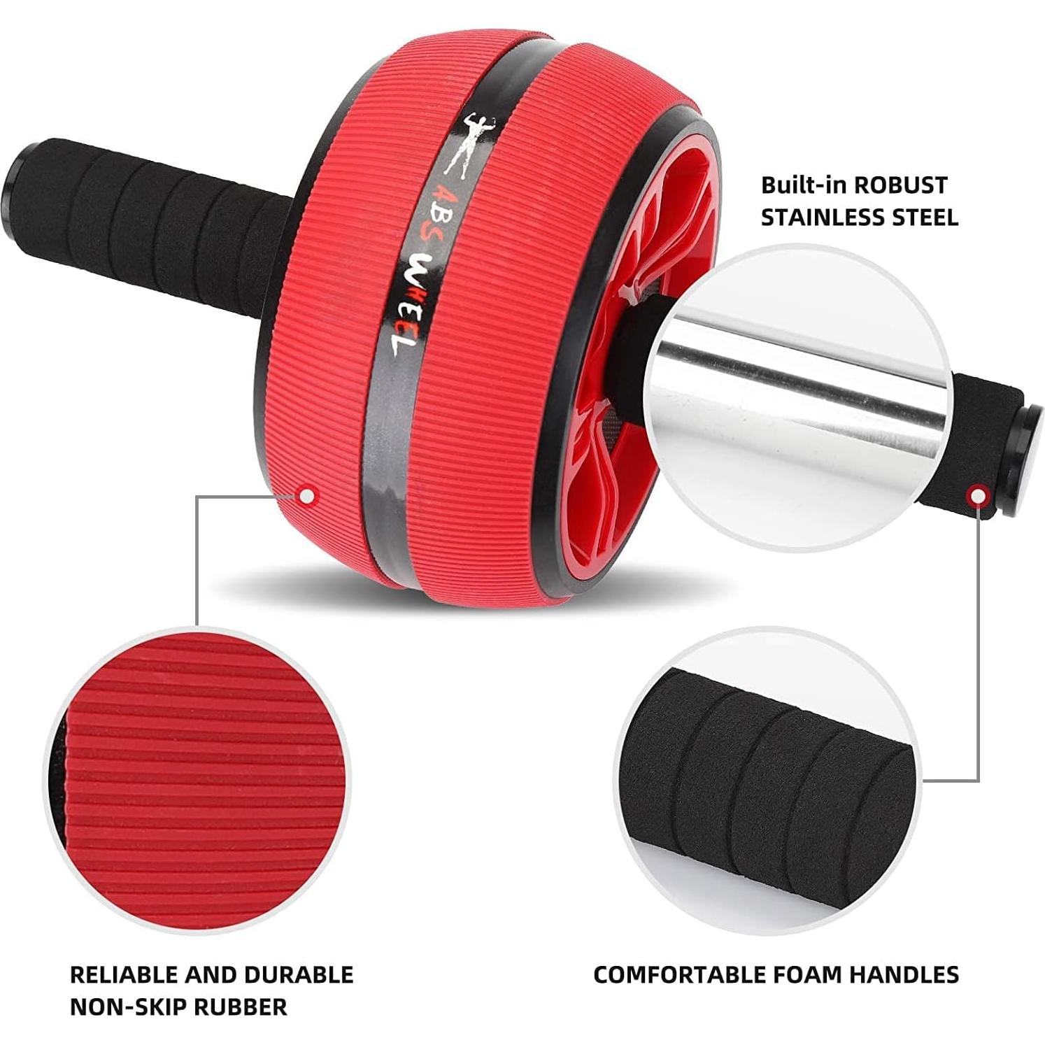 Rueda Abdominal Bssay Ultra Ancha con Almohadilla para Rodillas