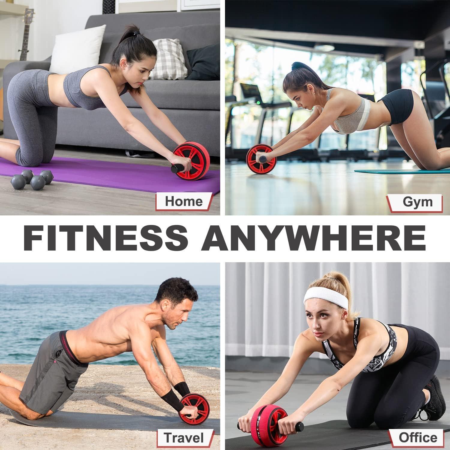 Rueda Abdominal Bssay Ultra Ancha con Almohadilla para Rodillas