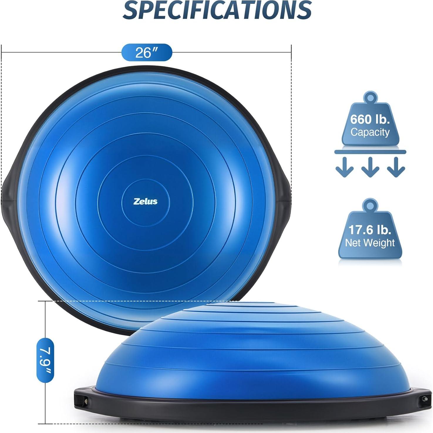Pelota de Equilibrio ZELUS 63.5cm con Bandas y Bomba