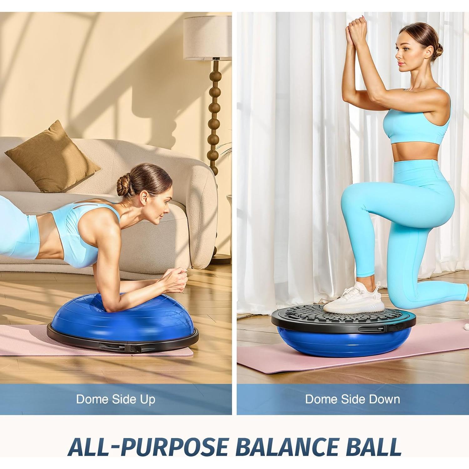 Pelota de Equilibrio ZELUS 63.5cm con Bandas y Bomba