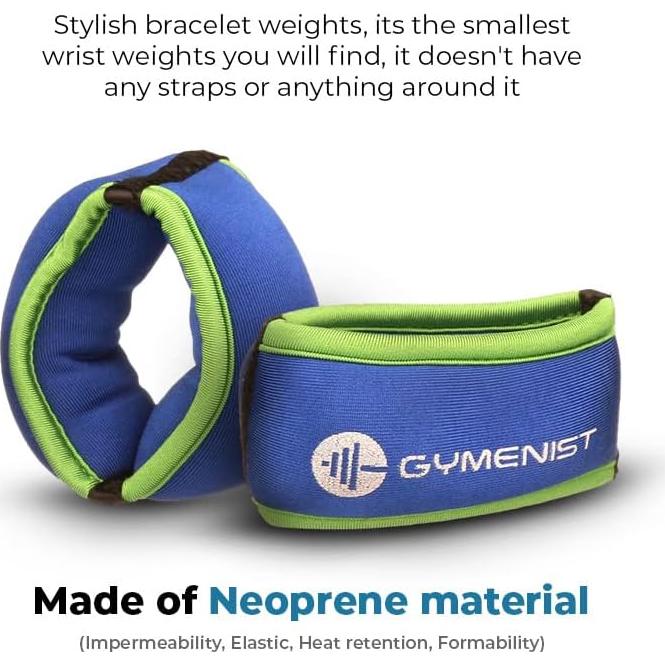 Pesas de Muñeca GYMENIST 0.23 kg Par de Pulsera Cardio