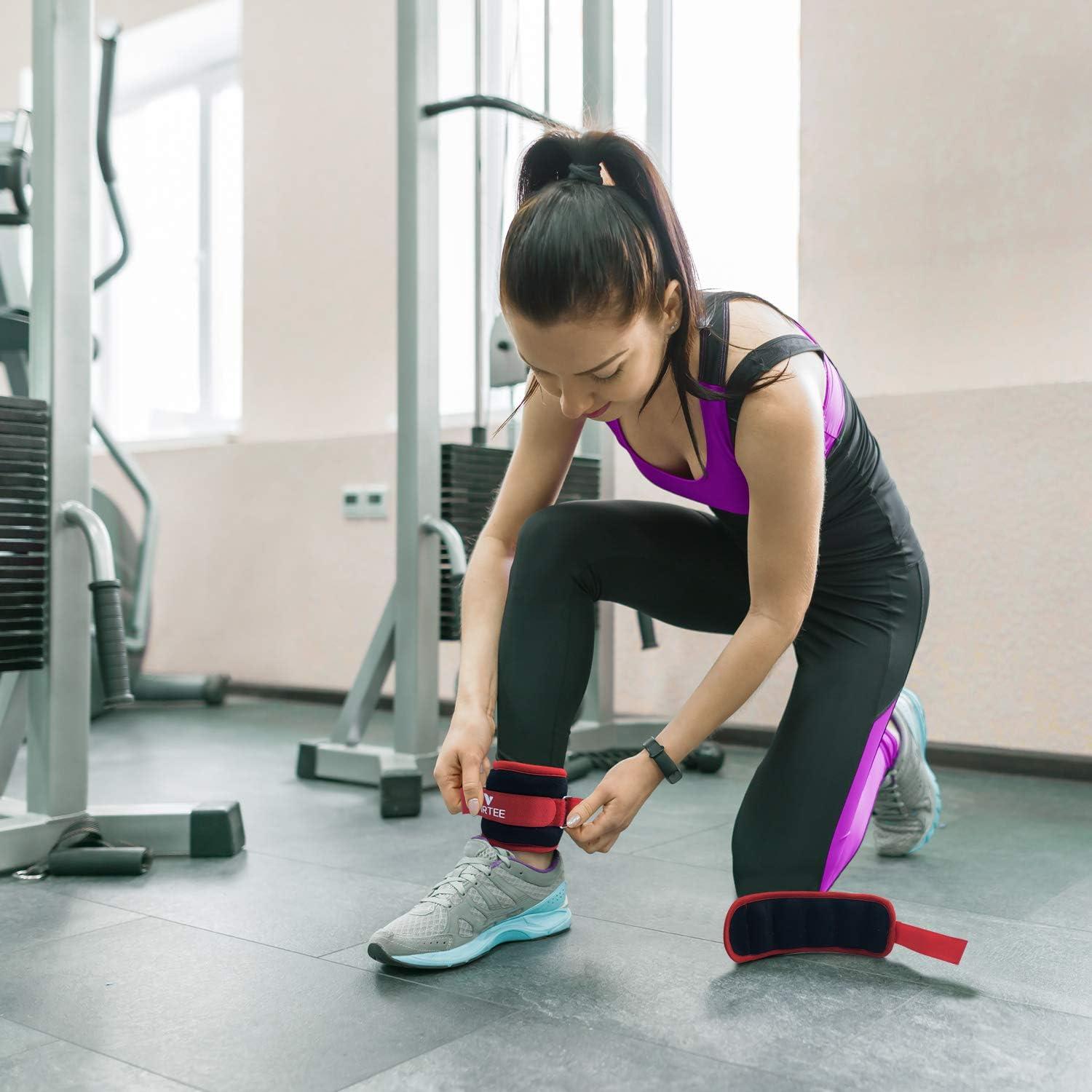 Pesas para Tobillos y Muñecas Virtee 0.5 kg Rojas Ajustables