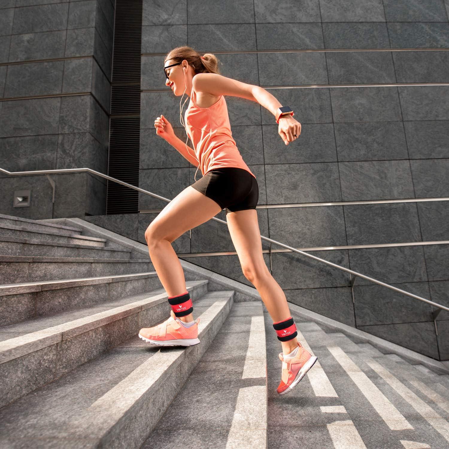 Pesas para Tobillos y Muñecas Virtee 0.5 kg Rojas Ajustables