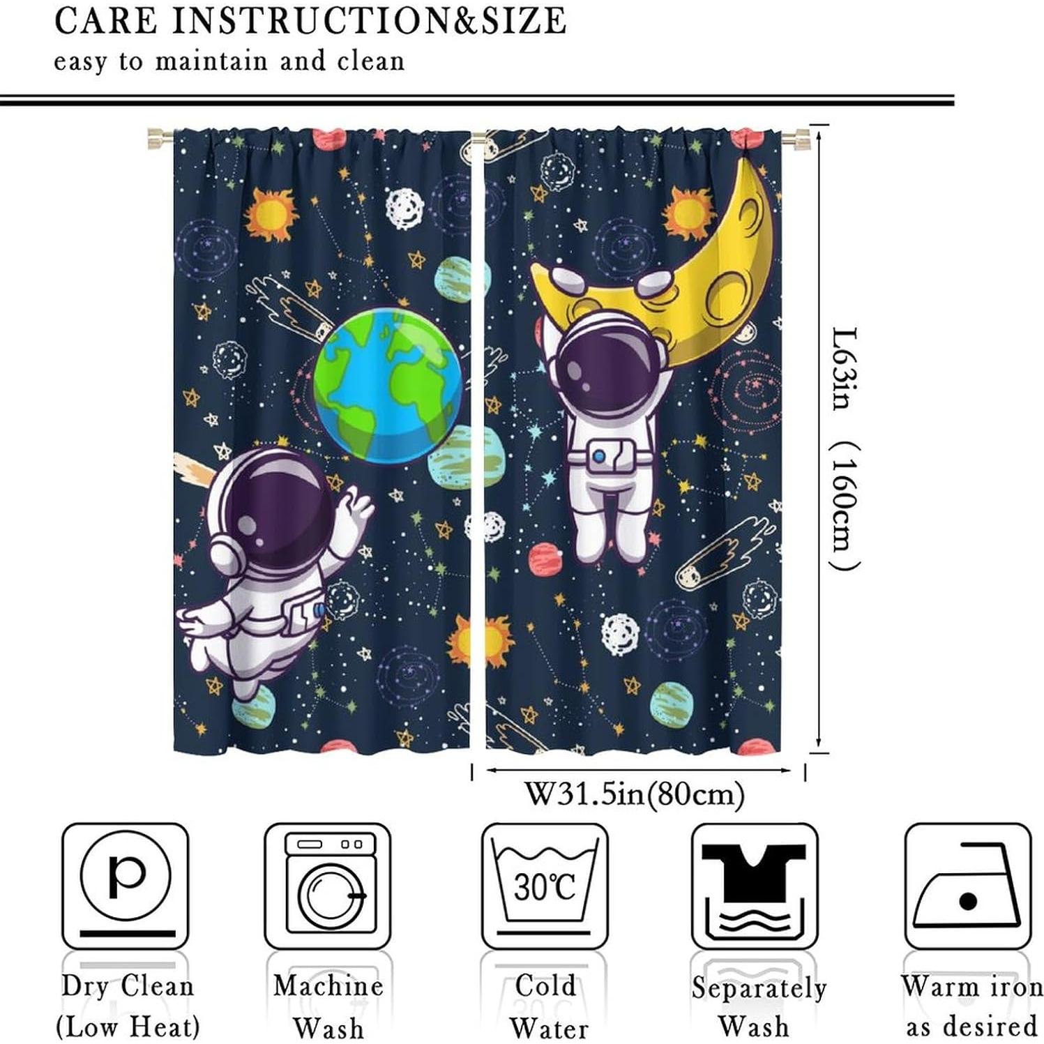 Cortinas Blackout Llylumty Espacio 2 Paneles 80x160cm