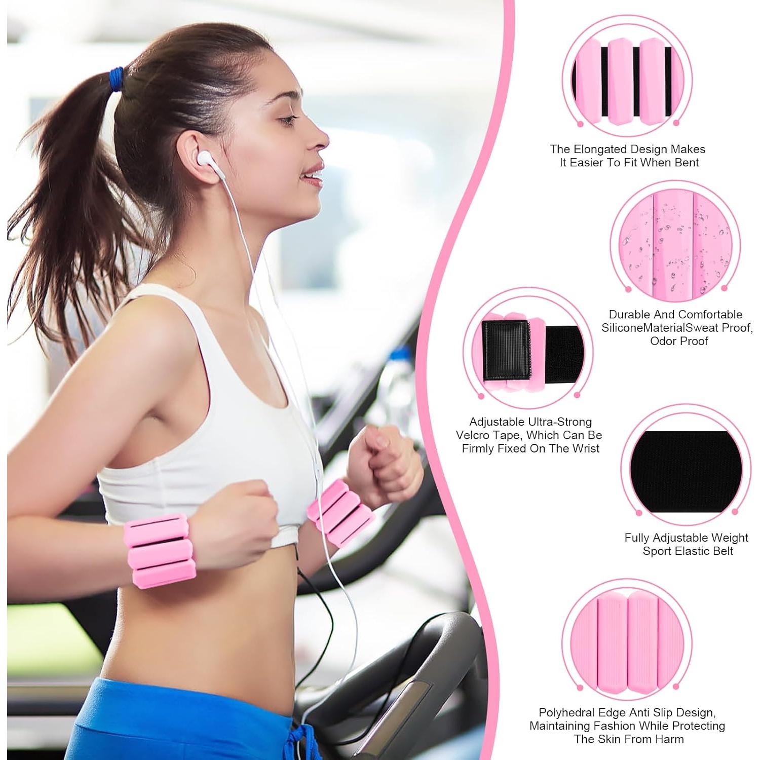 Conjunto de Pesas Ajustables Teikugv para Muñeca y Tobillo 0.9 kg