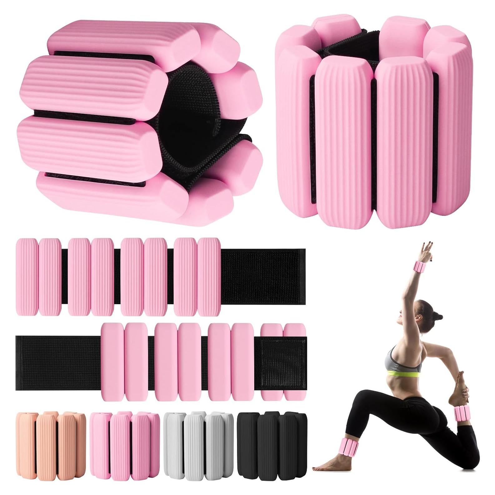 Pesas de Muñeca Ajustables GALLIA 0.91kg 2Pack Rosa