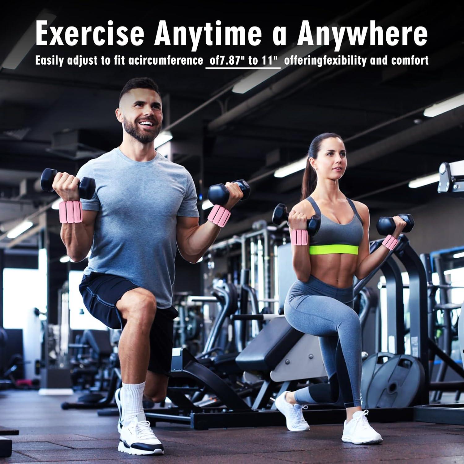 Pesas de Muñeca Ajustables GALLIA 0.91kg 2Pack Rosa