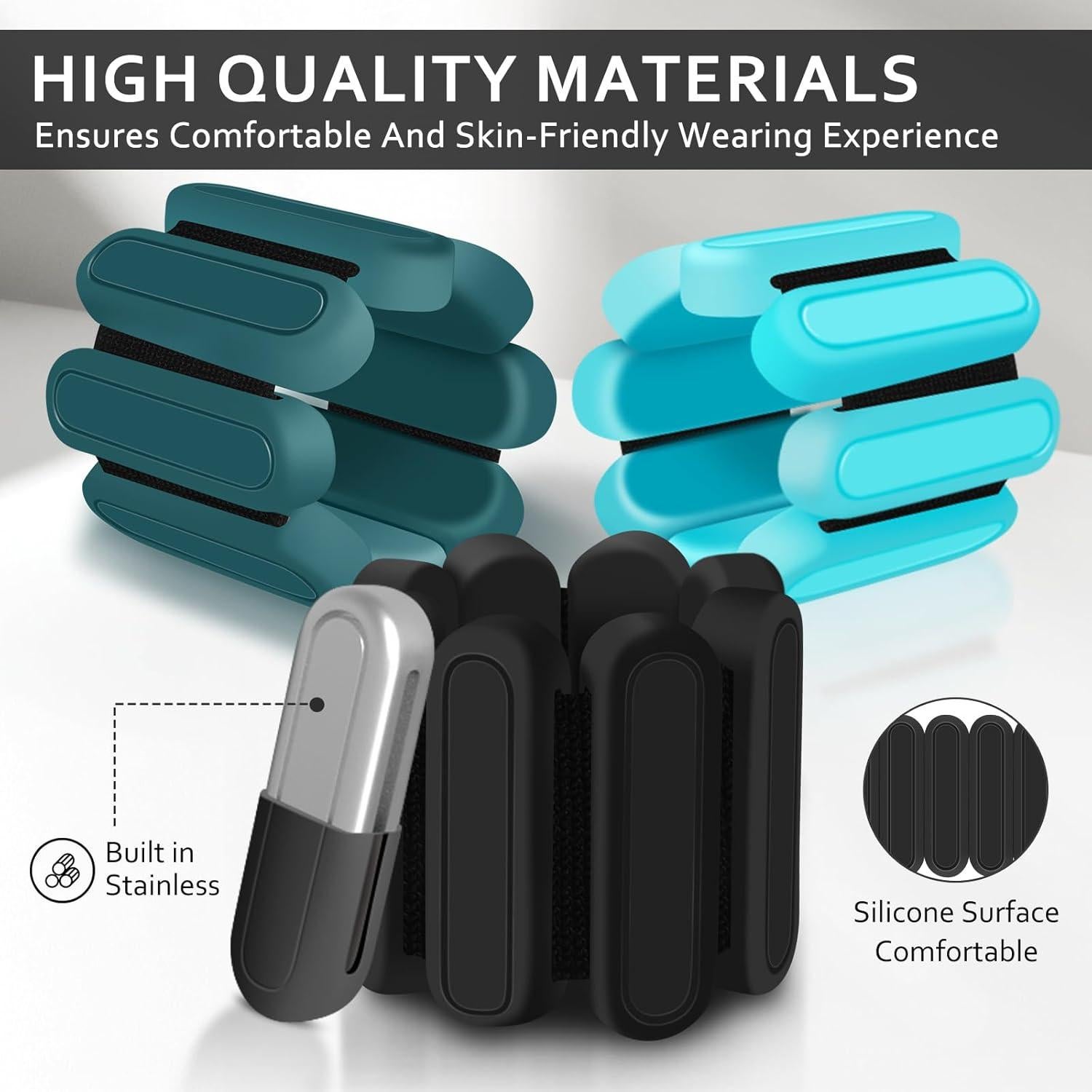 Conjunto de Pesas Ajustables Grednfhat para Muñeca y Tobillo 0.45 kg