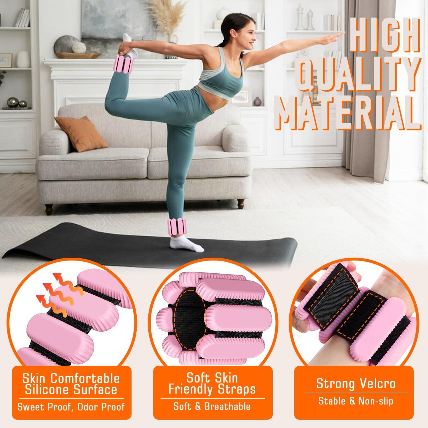 Pesas de Tobillo y Muñeca AMORIX 3 Pares Silicona 3.18kg