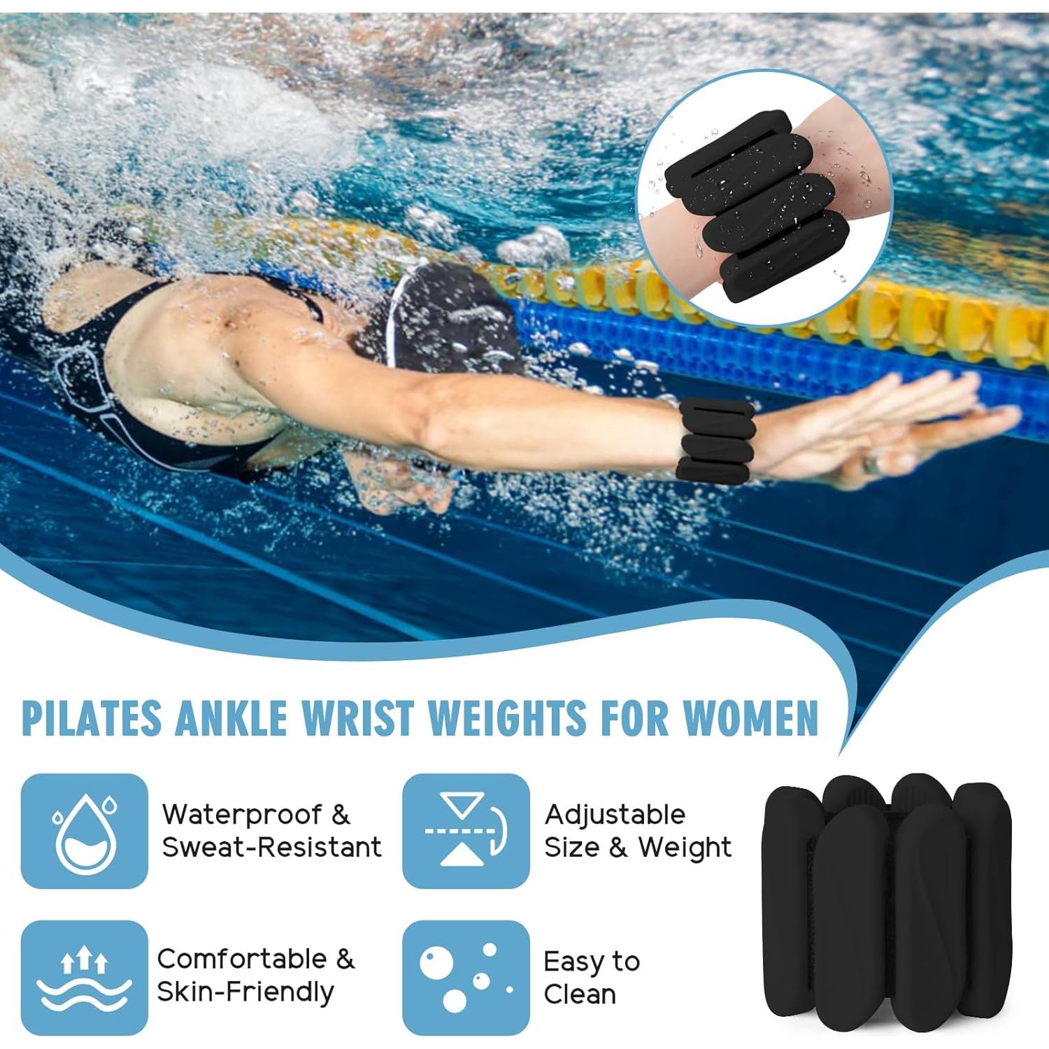 Pesas de Muñeca Grednfhat 2LB Ajustables para Yoga y Gimnasio