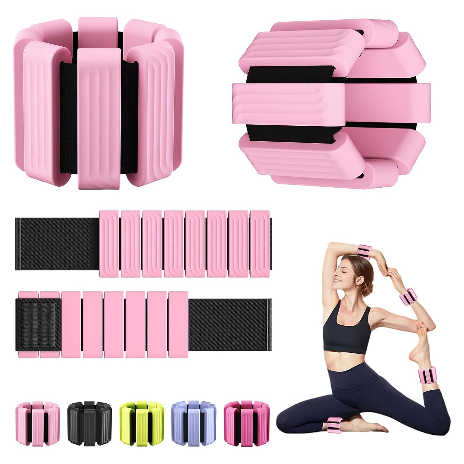 Pesas de Muñeca y Tobillo PENOMO 0.91 kg Ajustables Rosa