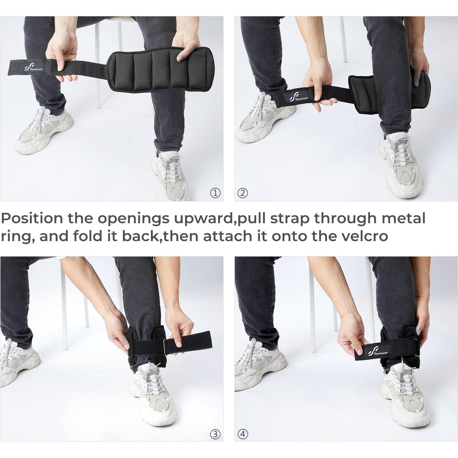 Pesas de Tobillo Ajustables Sportneer 0.9-4.5 kg Neopreno