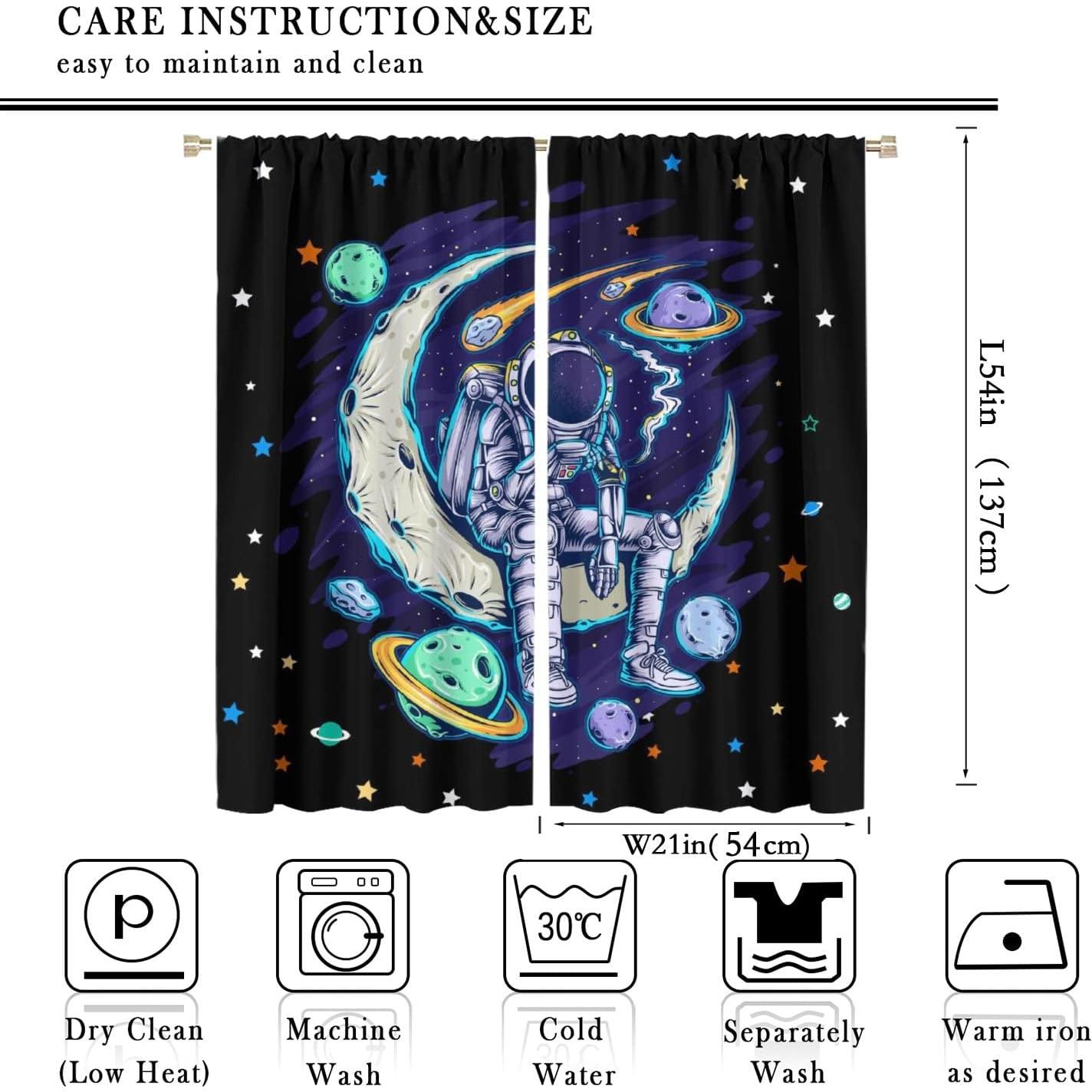 Cortinas Sombreado Niños Llylumty 21x54cm Estrellas