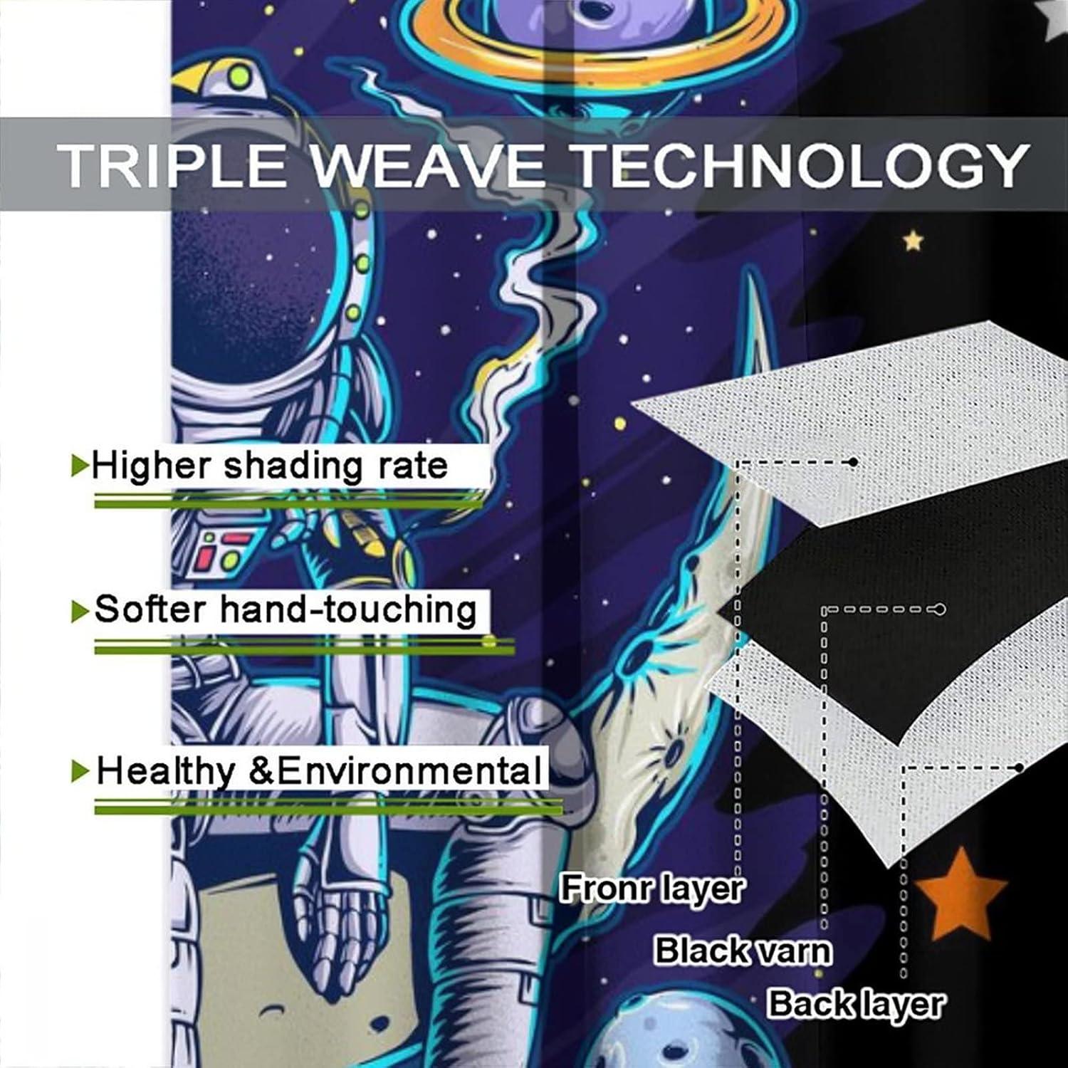 Cortinas Sombreado Niños Llylumty 21x54cm Estrellas