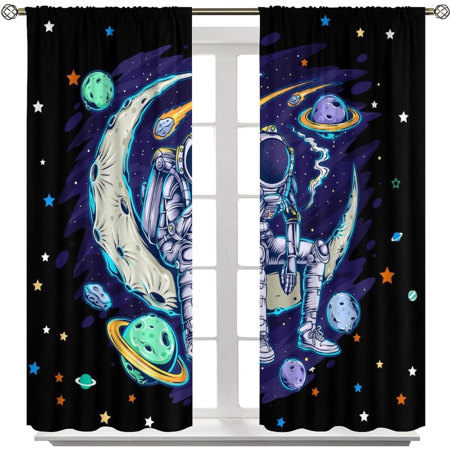 Cortinas Sombreado Niños Llylumty 21x54cm Estrellas