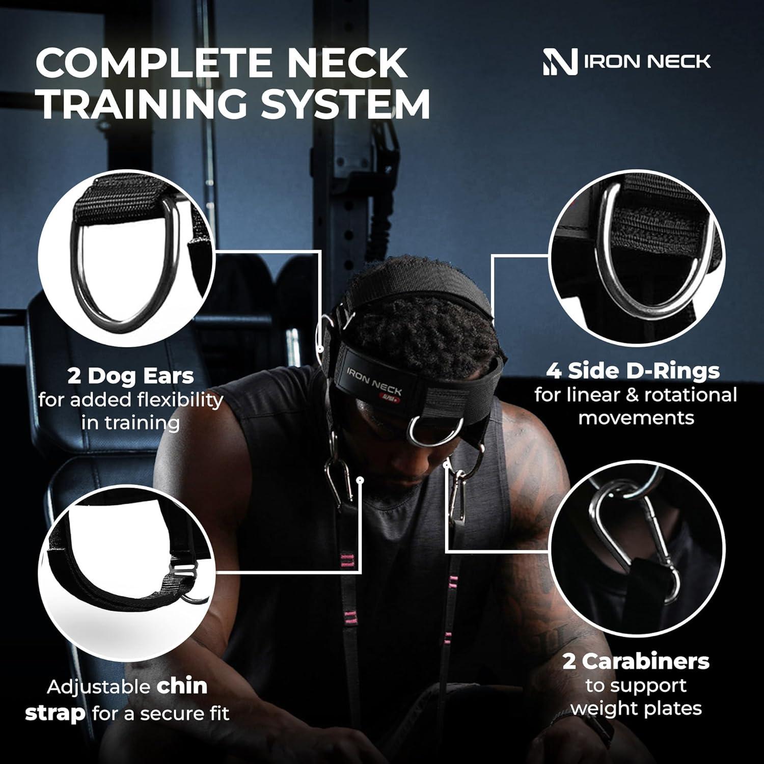 Arnés de Cuello Iron Neck Alpha Plus con Kit Mediano para Entrenamiento