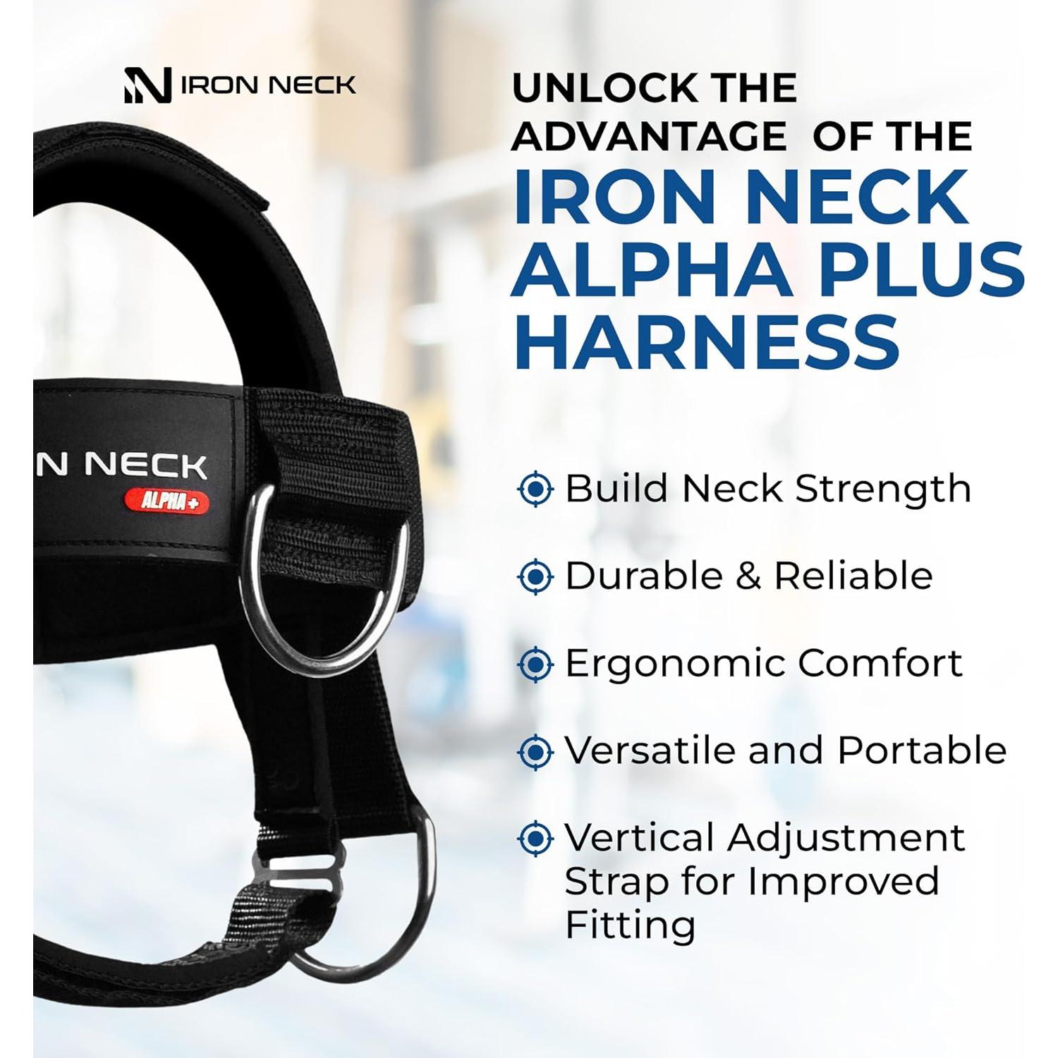 Arnés de Cuello Iron Neck Alpha Plus con Kit Mediano para Entrenamiento