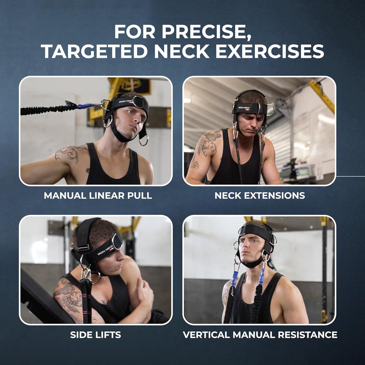 Arnés de Cuello Iron Neck Alpha Plus con Kit Mediano para Entrenamiento