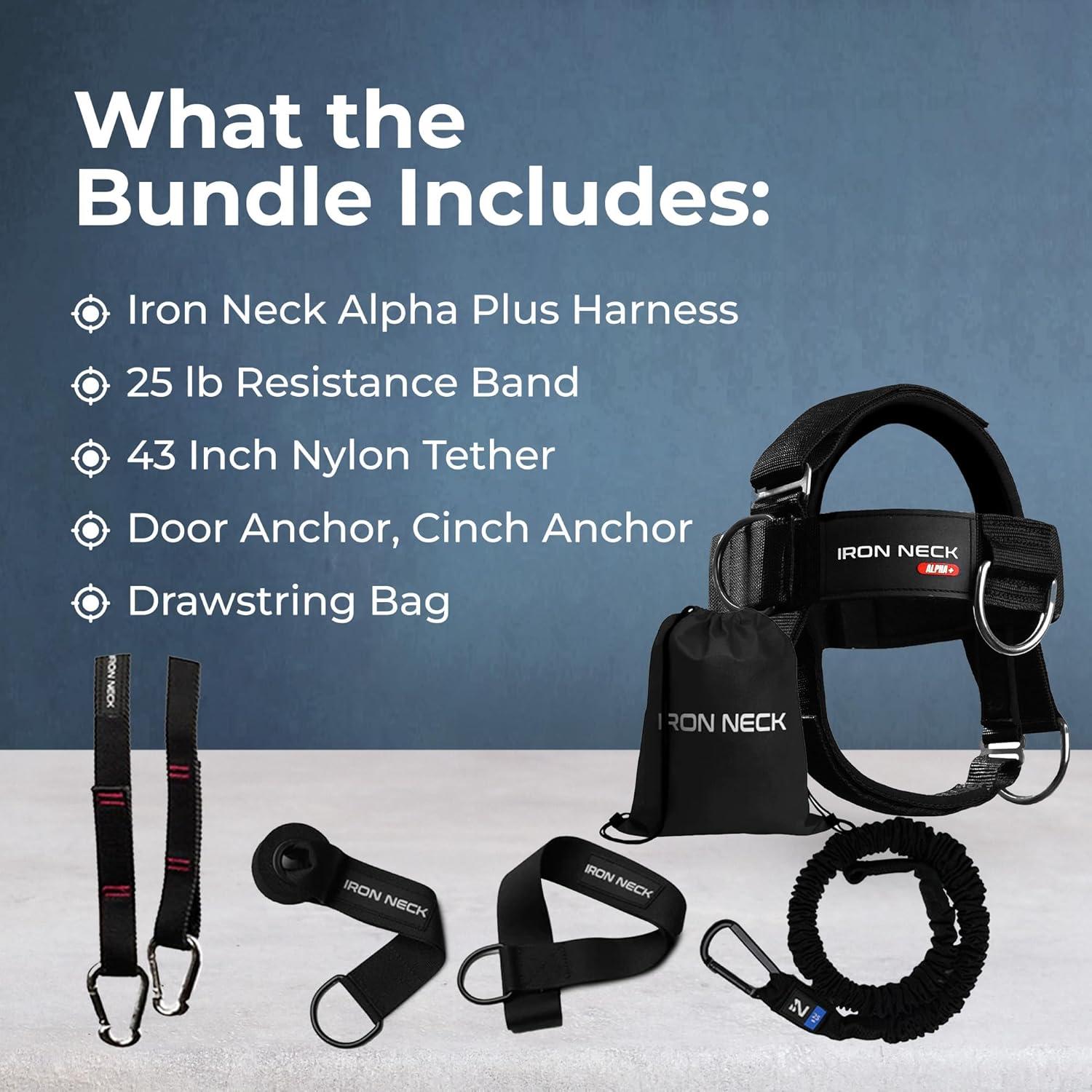 Arnés de Cuello Iron Neck Alpha Plus con Kit Mediano para Entrenamiento
