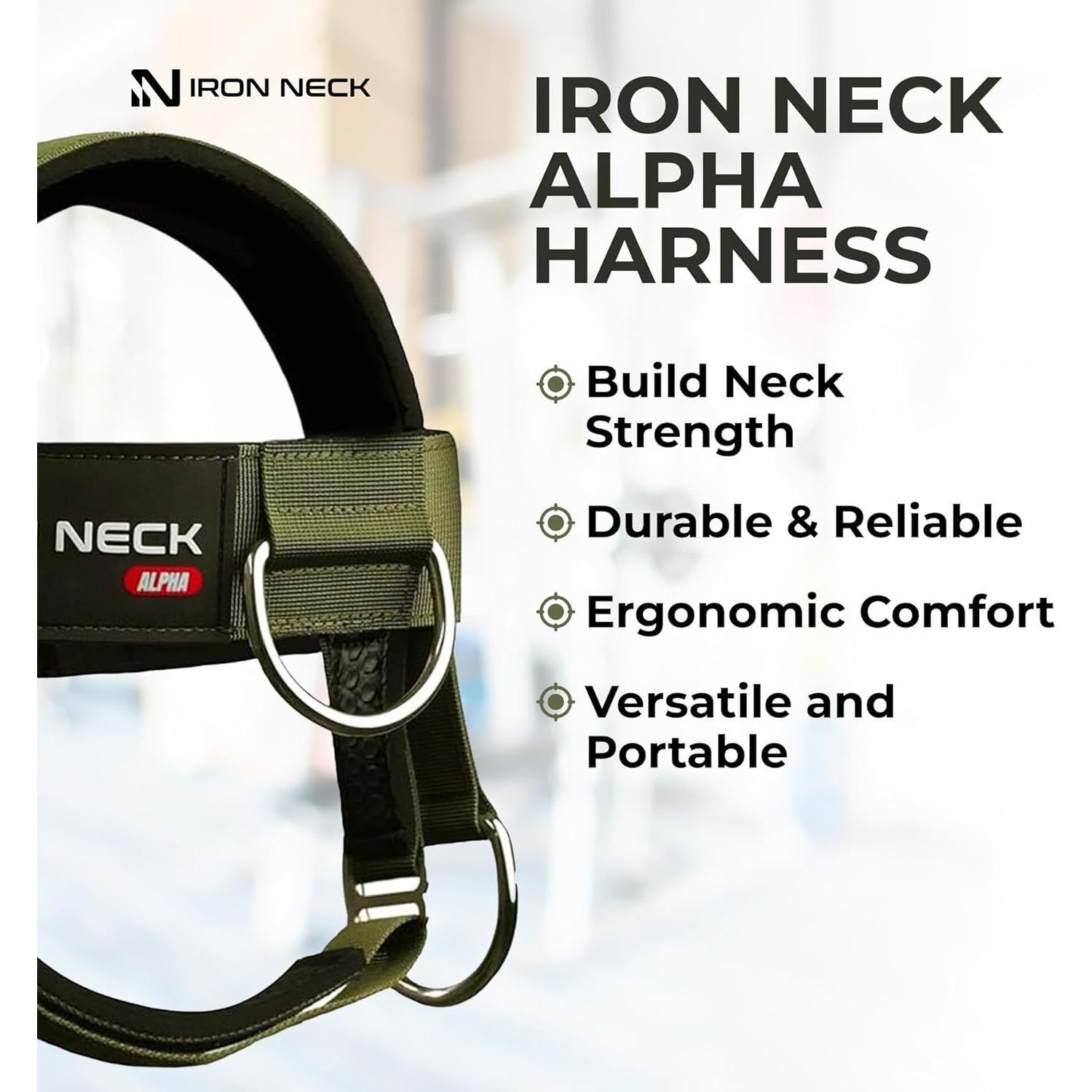 Arnés de Cuello Iron Neck Alpha con Kit Mediano para Entrenamiento