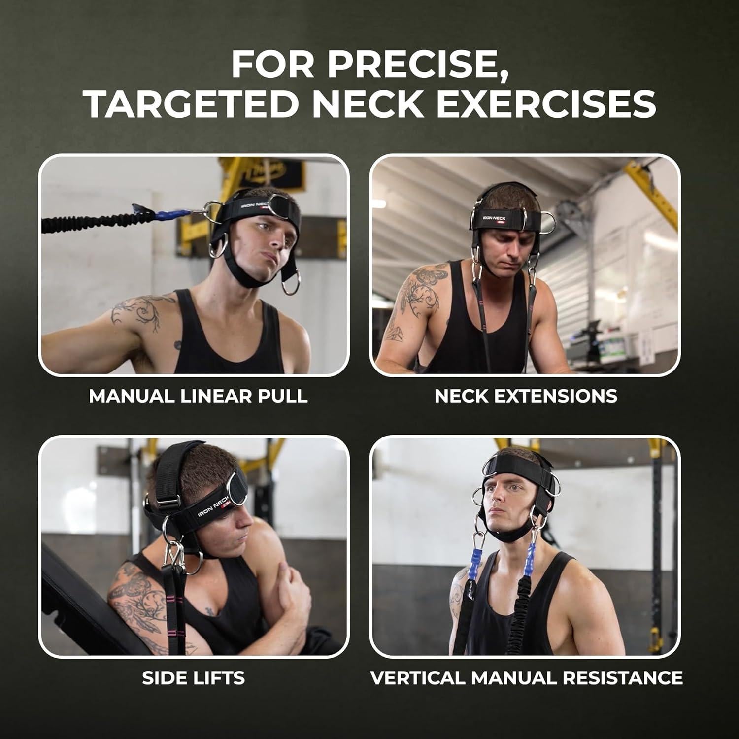 Arnés de Cuello Iron Neck Alpha con Kit Mediano para Entrenamiento