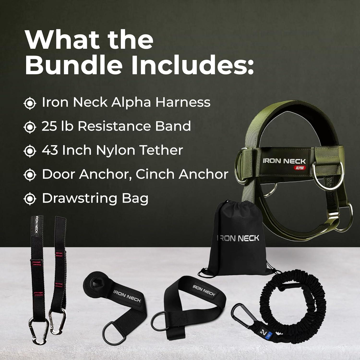 Arnés de Cuello Iron Neck Alpha con Kit Mediano para Entrenamiento