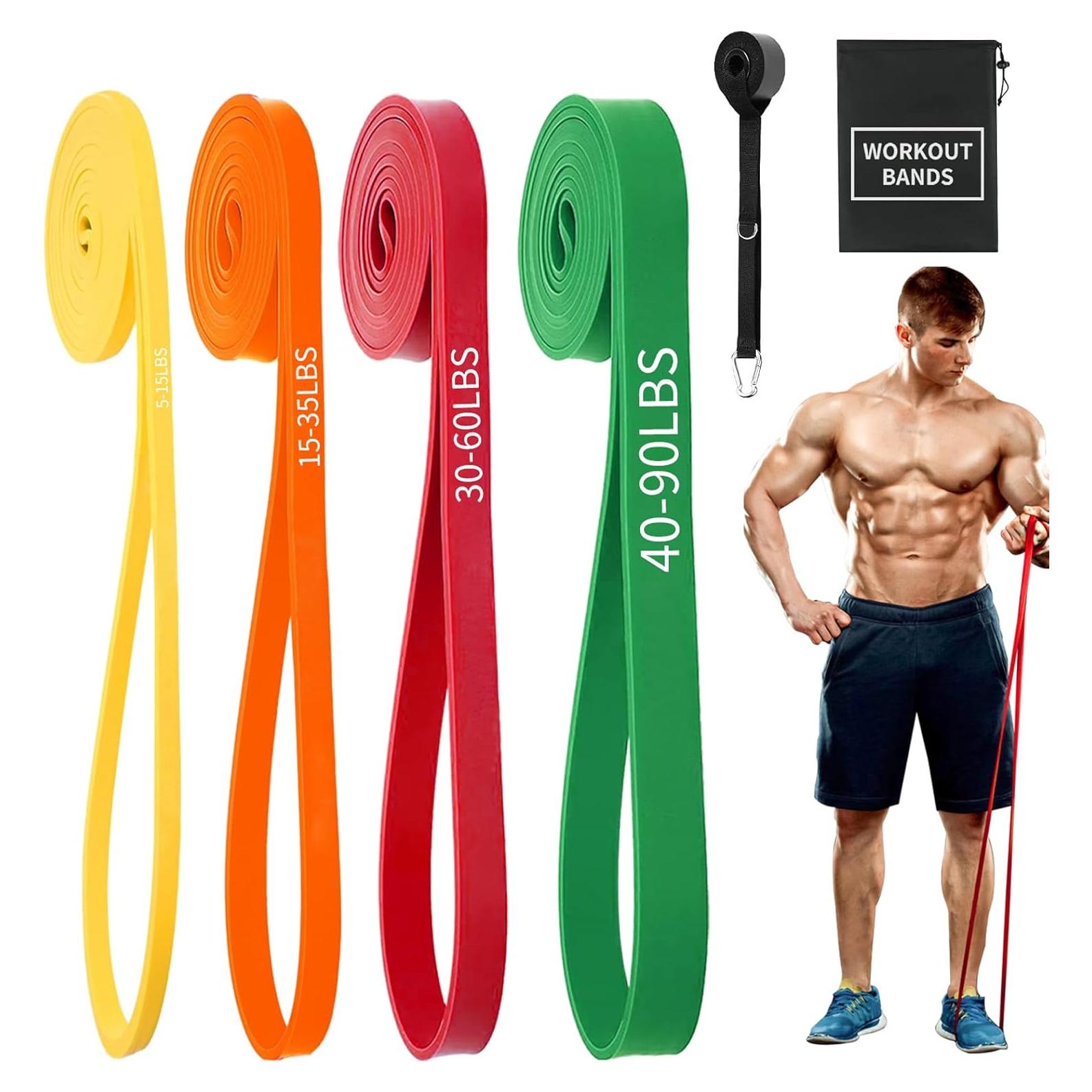 Bandas de Resistencia YOVKOK para Ejercicio - Set 4 Unidades
