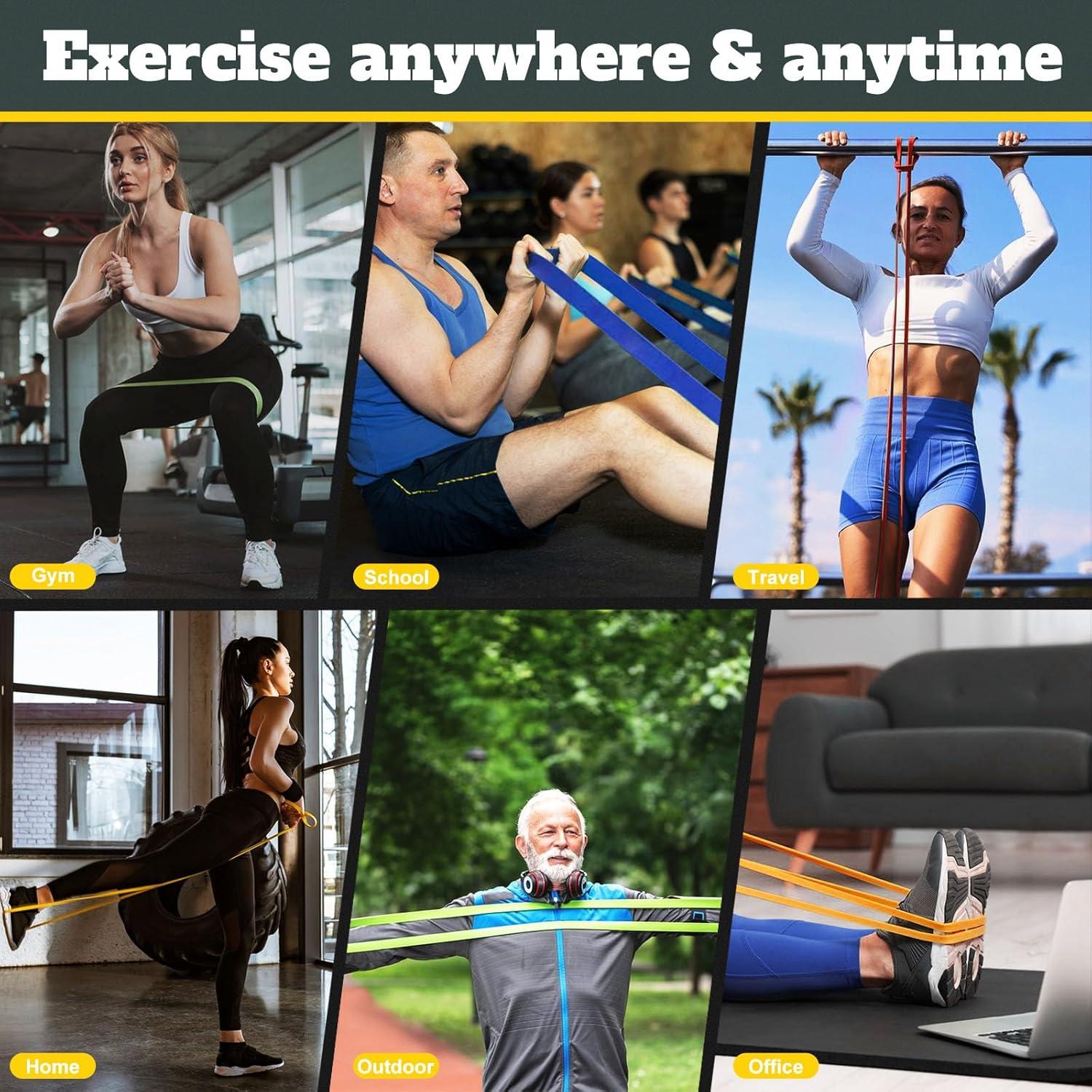 Bandas de Resistencia YOVKOK para Ejercicio - Set 4 Unidades