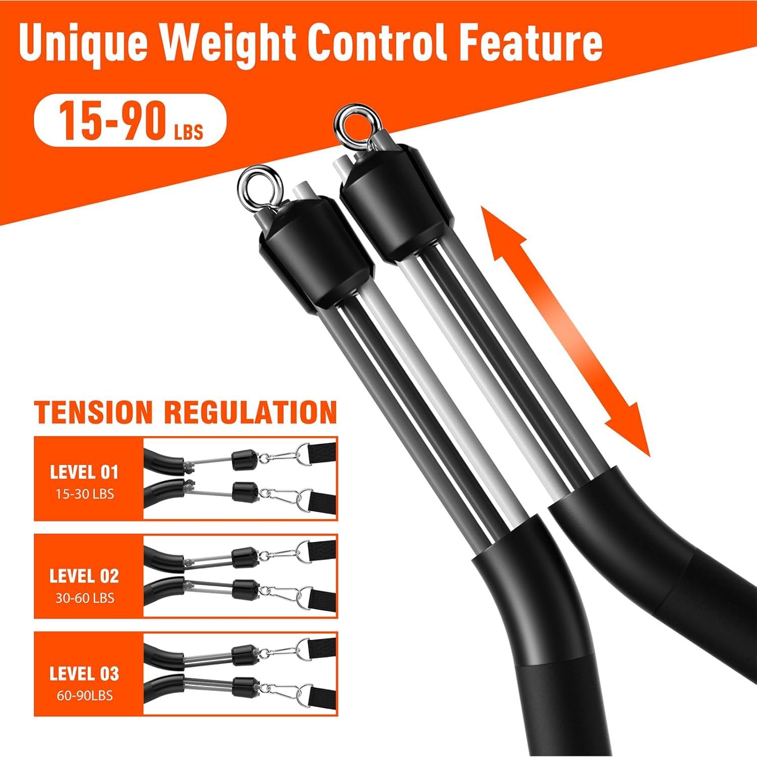 Banda de Resistencia SEBIT con Mangos - Entrenamiento en Casa